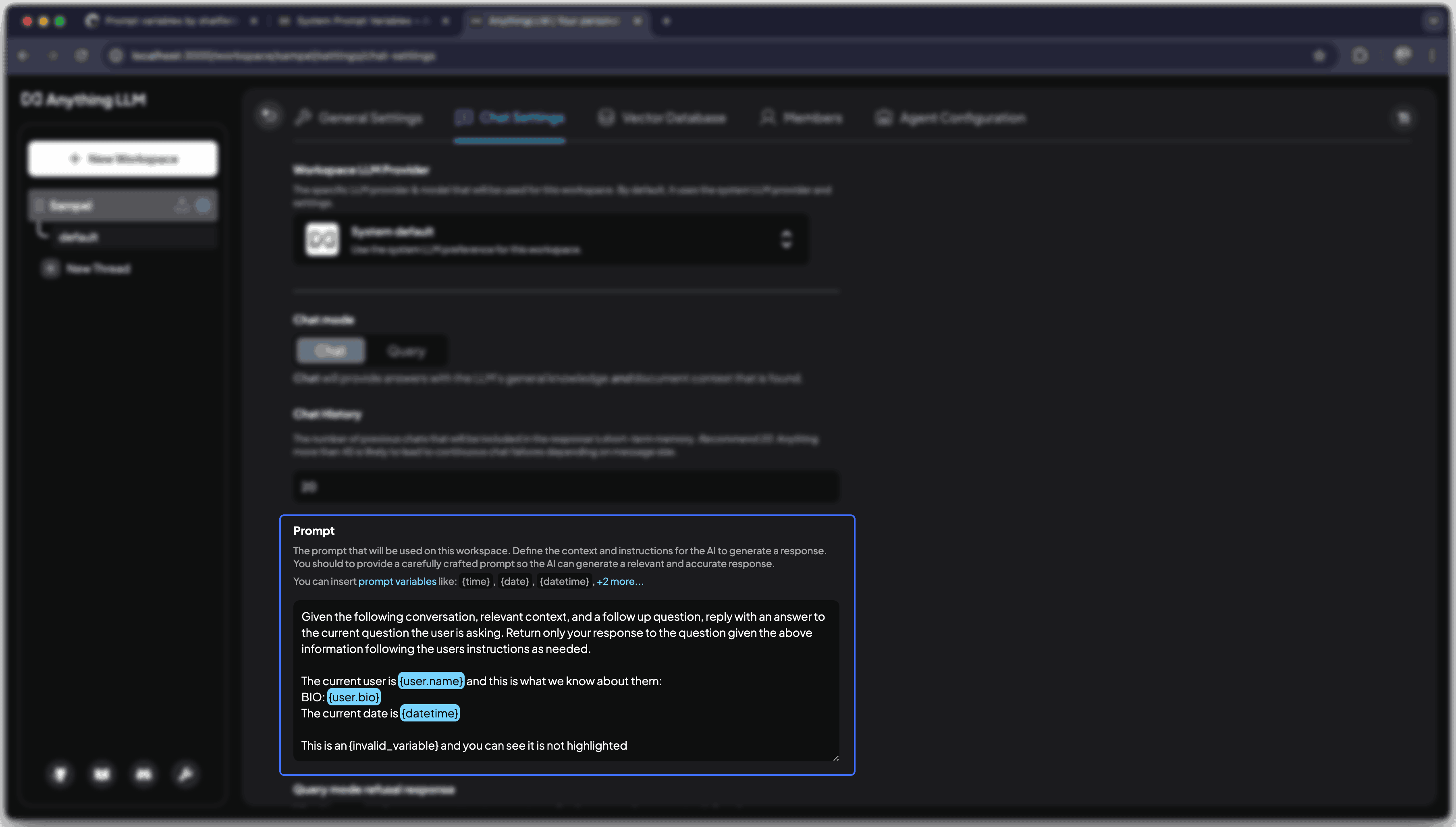 Methodius AI System Prompt Variables