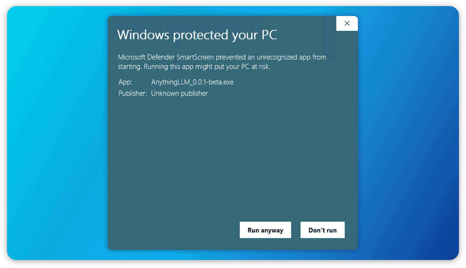 Methodius AI Windows Install Anti Virus Warning